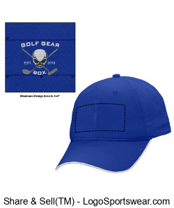 Goth Gear Box Royal Blue Wicking Golf Cap Design Zoom