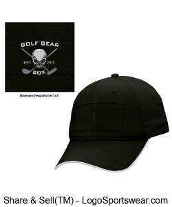 Goth Gear Box Black Wicking Golf Cap Design Zoom